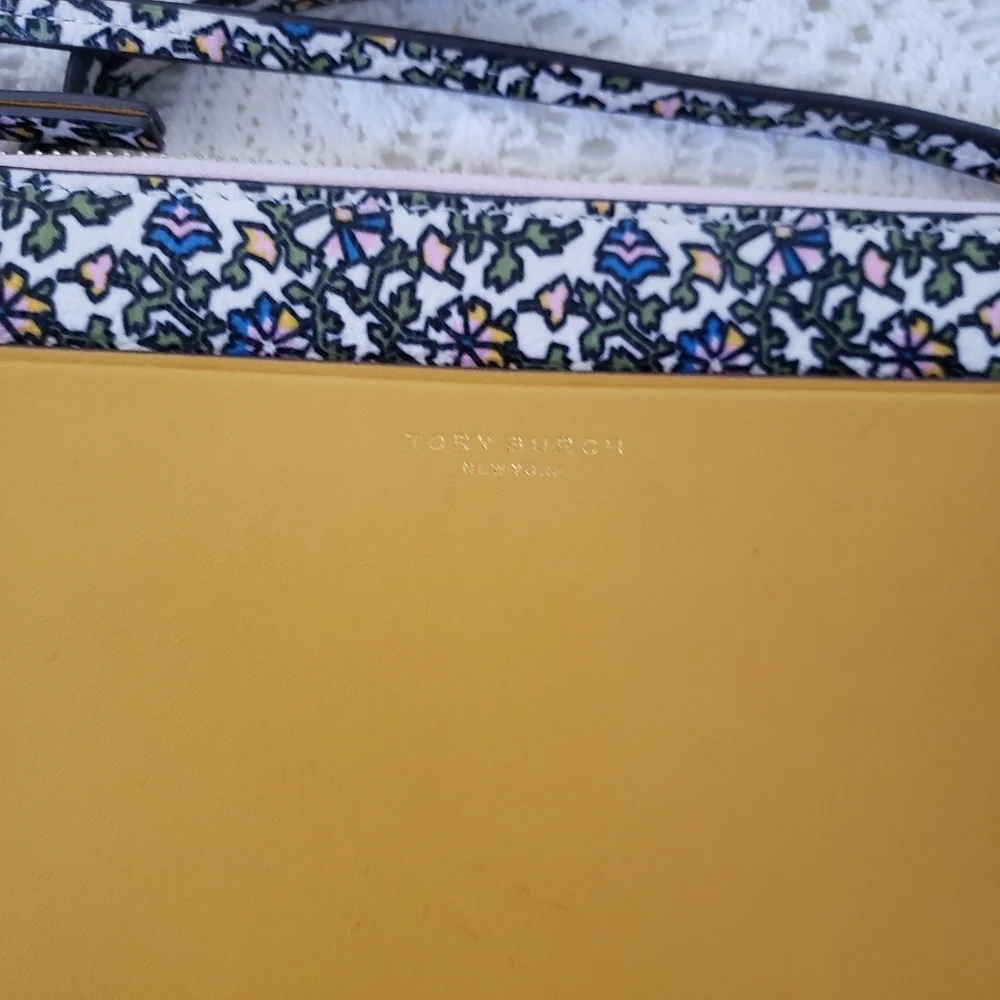 Tory Burch colorblock Paisley leather crossbody